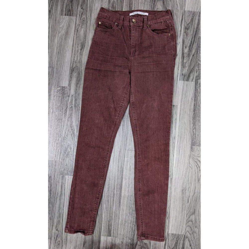 Celebrity Pink Juniors Size 1 / 25 High Rise Ankle Skinny Red Denim Jeans